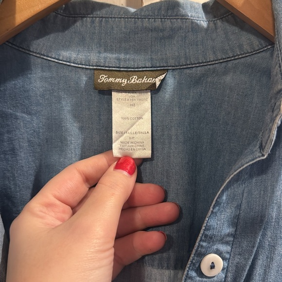Tommy Bahama Chambray All Day Long-Sleeve Shirt - Picture 6 of 6